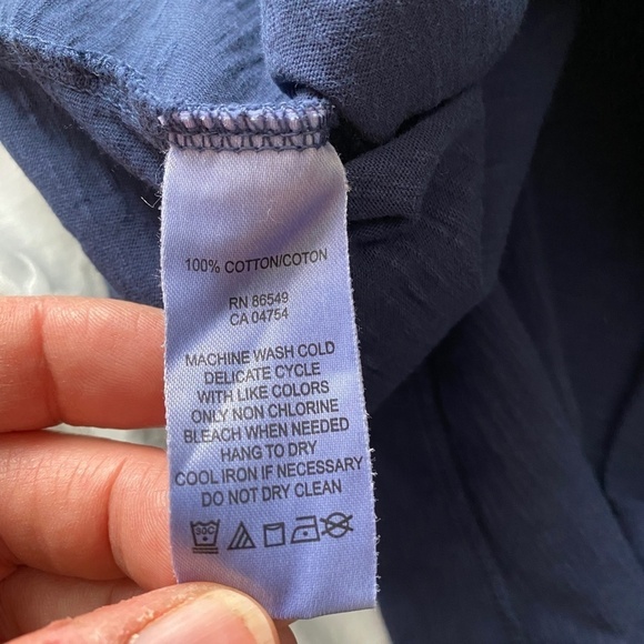 Tommy Bahama RELAX Women's Navy Blue Tank Top Peasant Dress Size Small - Picture 5 of 13